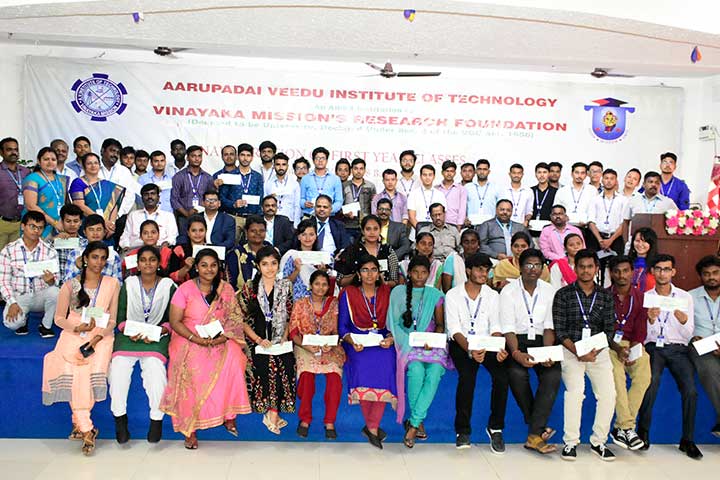 AVIT first year students in the Freshers Day Celebration 2018
